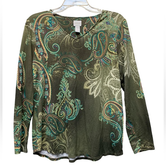 Chico's Tops - Chico's Multicolor Paisley Long Sleeve Top